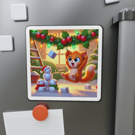 Naughty or Nice Kitten Christmas Die-Cut Magnets (5 Sizes)