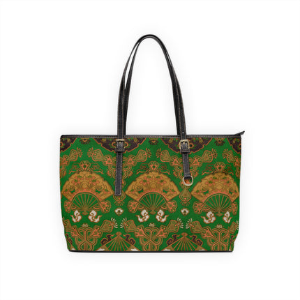 Japanese Fan Pattern by G.A. Audsley PU Leather Shoulder Bag