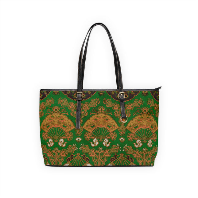 Japanese Fan Pattern by G.A. Audsley PU Leather Shoulder Bag