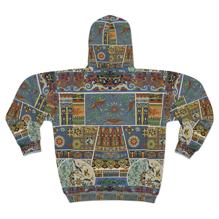Chinois et Japonais by Auguste Racinet Zip Hoodie (AOP)
