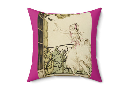 Sur talons rouges (On Red Heels) pl 02 by Gerda Wegener Spun Polyester Square Pillow
