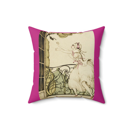 Sur talons rouges (On Red Heels) pl 02 by Gerda Wegener Spun Polyester Square Pillow
