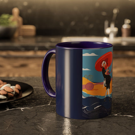 Beachside Promenade Colorful Mugs – Chic Summer Stroll & Coastal Glamour