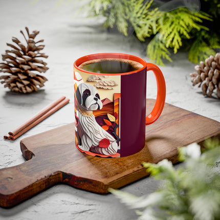 Shih Tzu at an Autumn Colorful Mugs (11oz, 15oz)