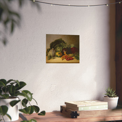 Still Life, Balsam Apple, and Vegetables by James Peale Matte Horizontal Posters