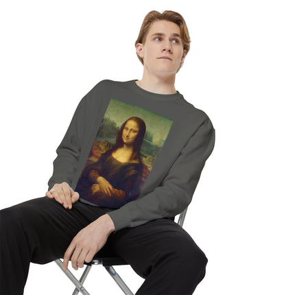 Mona Lisa by Leonardo da Vinci Unisex Garment-Dyed Sweatshirt