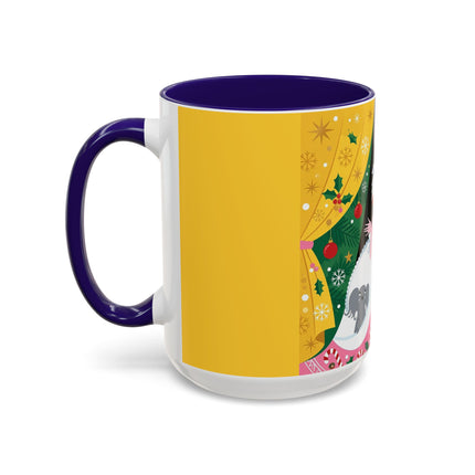 💌🎄 The Christmas Letter Of Holly House Colorful Mug – Whimsical Art Deco Holiday Charm