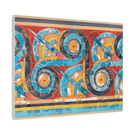 S-Spiral Frieze – Classical Greek Wall Motif on Canvas