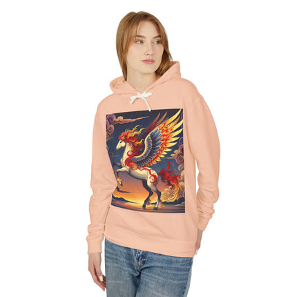 Flame-Winged Horse at Sunset Hoodie