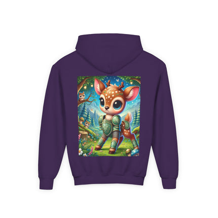 Fawn Defender Youth Hooded Sweatshirt – Gentle Courage & Forest Magic