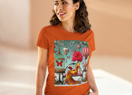 Reading In A Painted Garden Cotton Tee