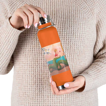 Mermaid with Parasol and Cupid by George Barbier Copper Vacuum Insulated Bottle, 22oz