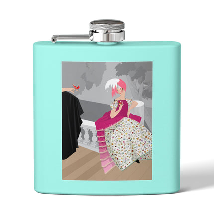 The Red Bird Stainless Steel Flask – Gentle Storybook Charm & Elegant Whimsy