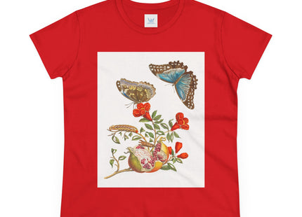 Blue Butterflies and Pomegranate Cotton Tee