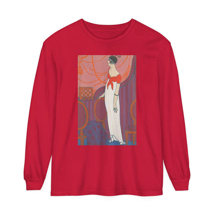 L’Entracte by Georges Lepape Garment-dyed Long Sleeve T-Shirt