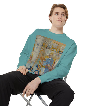 The Skeleton Painter by James Ensor Garment-Dyed Sweatshirt