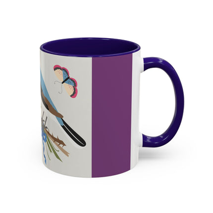 Bluebird & Butterfly Colorful Mugs – Spring Harmony & Delicate Beauty