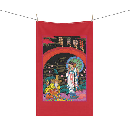 The Romance of Perfume by George Barbier Kitchen Towel