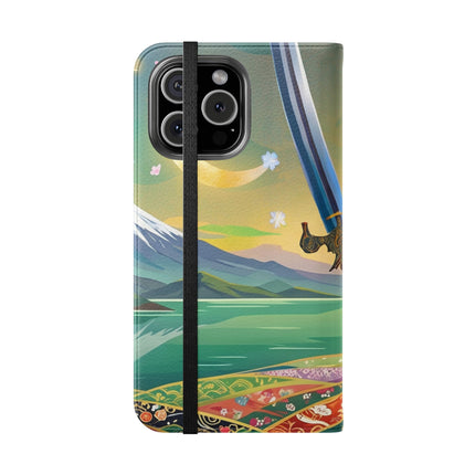 🐕⚔️ Cyberpunk Samurai Dog Flip Case – Futuristic Honor & Kitsune Spirit
