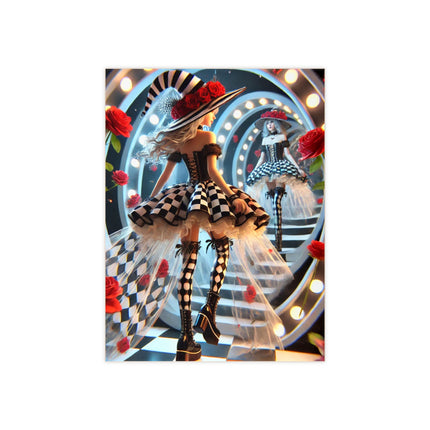 Halloween Witch Through the Mirror Ceramic Tile