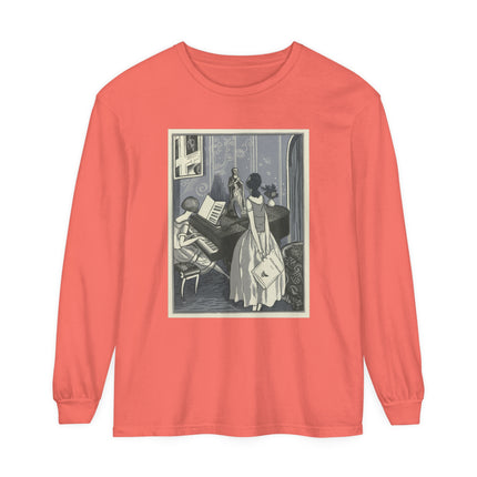 Piano et chant by Fernand Siméon Garment-dyed Long Sleeve T-Shirt