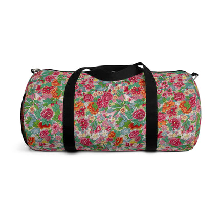 Colorful Flower Pattern by Owen Jones Duffle Bag
