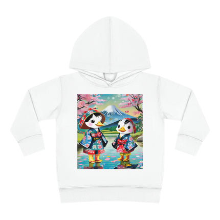 Rainy Day Ducks Toddler Pullover Fleece Hoodie