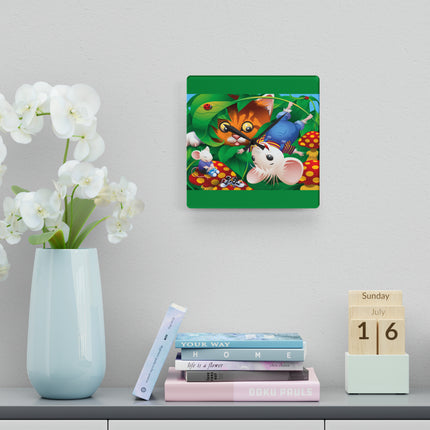 Whimsical Adventure Acrylic Wall Clock, Round and Square