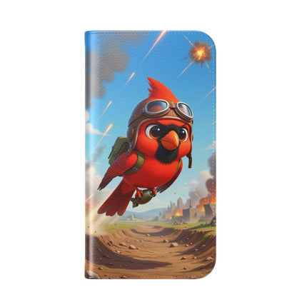 🐦✈️ The Cardinal Dive Bomber Flip Case – Bold Flight & Fearless Adventure