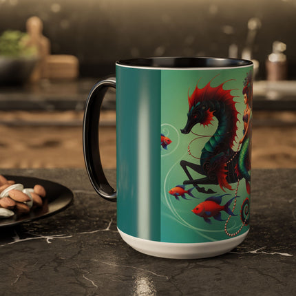 Mermaid & Sea Dragon Mug – Ocean Guardian & Mythic Beauty