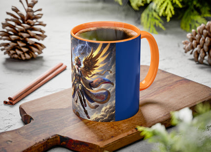 Valkyrie Descending Through Storm Colorful Mugs (11oz, 15oz)