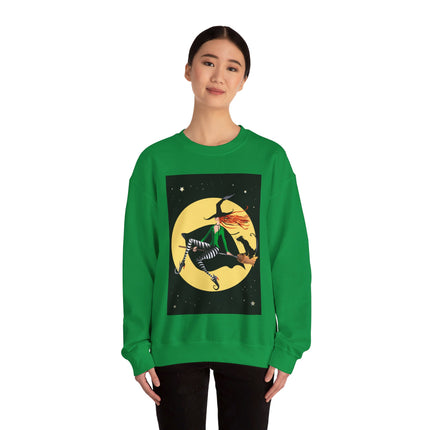 A Witch’s Moonlit Flight Unisex Heavy Blend™ Crewneck Sweatshirt