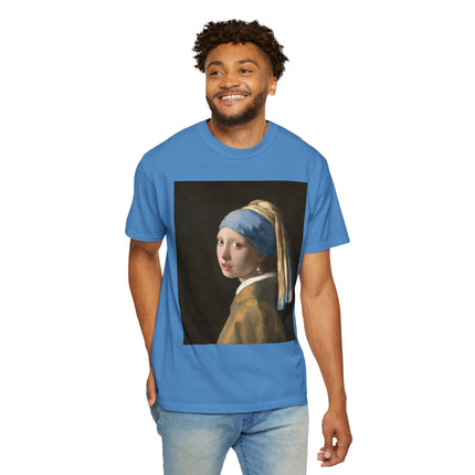 Girl with a Pearl Earring by Johannes Vermeer Unisex Garment-Dyed T-shirt