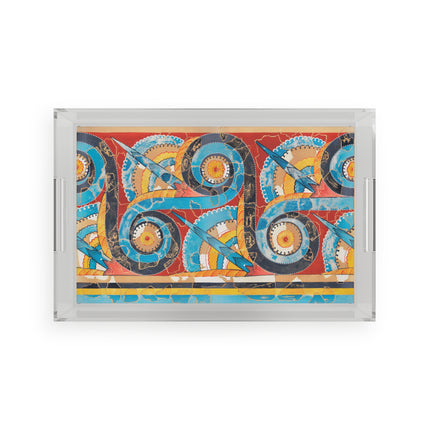 Reproduction of S-Spiral Frieze by Emile Gilliéron Acrylic Serving Tray