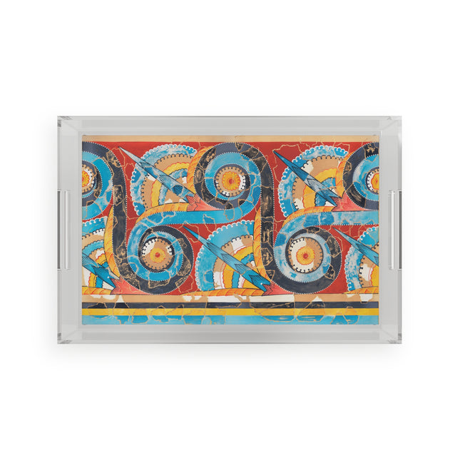 Reproduction of S-Spiral Frieze by Emile Gilliéron Acrylic Serving Tray
