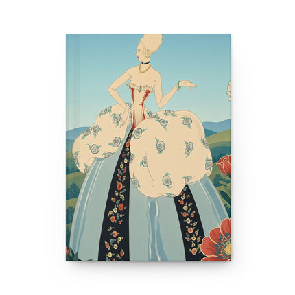 🌸🏰 The Lady Of The Rose Garden Hills Hardcover Journal – Art Deco Pastoral Elegance