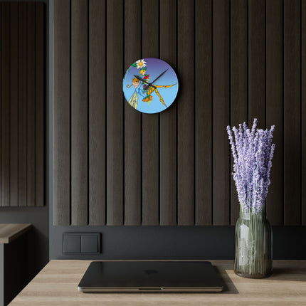 A Fairy's Delight Acrylic Wall Clock