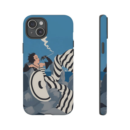Art Deco Smoker Phone Case – Glamorous Lounging & Timeless Allure