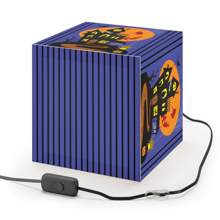 Halloween Night at the Haunted House Light Cube Lamp