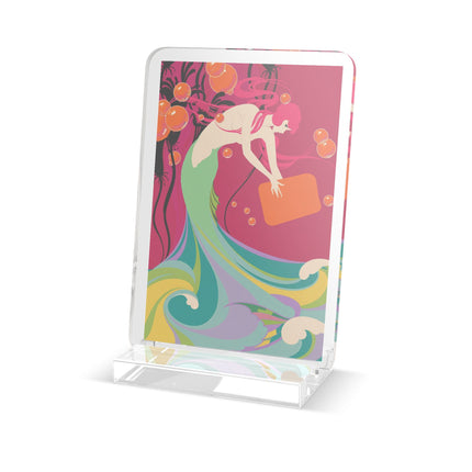 Mermaid Dive Acrylic Plaque – Vibrant Waves & Playful Charm