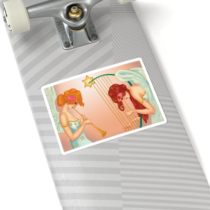 Heavenly Angel Duet Kiss-Cut Stickers (4 Sizes)