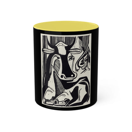 The Large Cow by Ernst Ludwig Kirchner Colorful Mugs, 11oz