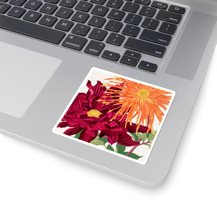 Dahlia Flower by Tanigami Kônan Kiss-Cut Stickers (4 Sizes)