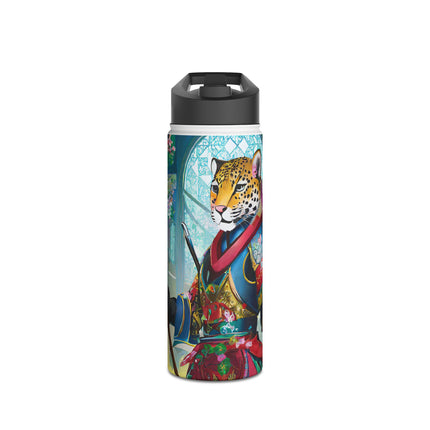 Cyberpunk Leopard Stainless Steel Water Bottle