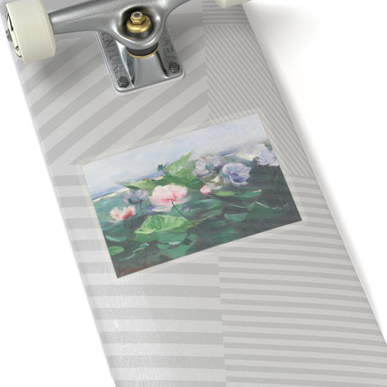 Water Lilies by Karl Hagemeister Kiss-Cut Stickers (4 Sizes)