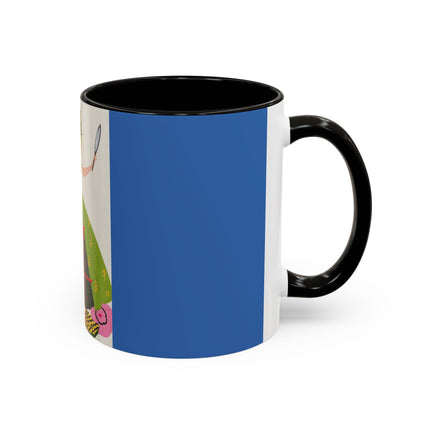 Lady with the Golden Fish Colorful Mugs – Whimsical Fashion & Playful Fantasy