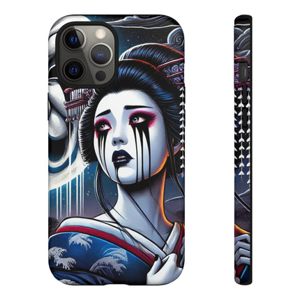 Geisha’s Black Ink Tears Phone Cases
