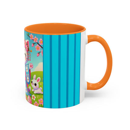 Springtime Kitten’s Easter Joy Colorful Mugs (11oz, 15oz)
