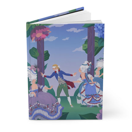 🎭🌸 The Blindfolded Garden Game Hardcover Journal – Art Deco Garden Party