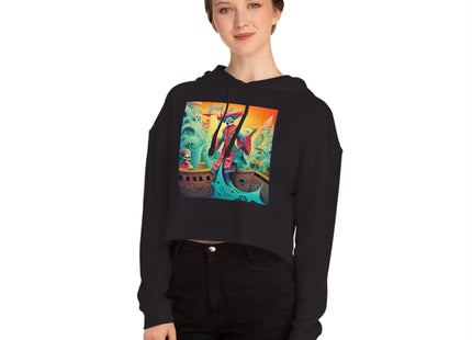 Skeleton Crew of the Misty Seas Women’s Cropped Hooded Sweatshirt